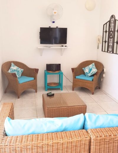 Living room and in villa for rent at Black Rock Rarotonga